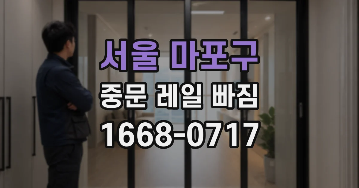 서울 마포구 중문 레일 빠짐