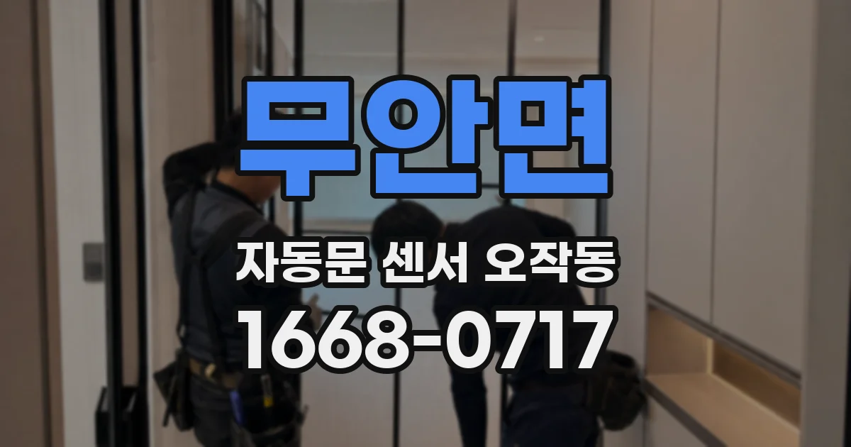 무안면 자동문 센서 오작동