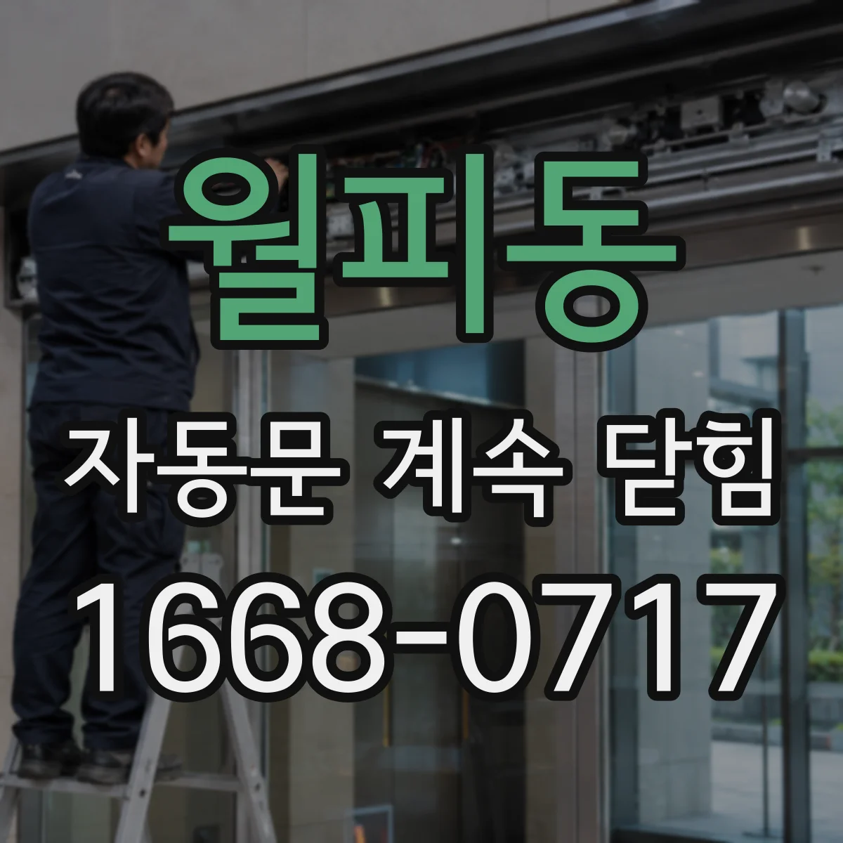 월피동 자동문 계속 닫힘