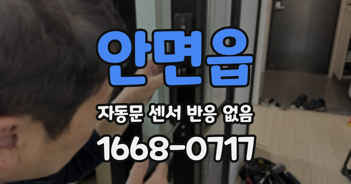 안면읍 자동문 센서 반응 없음