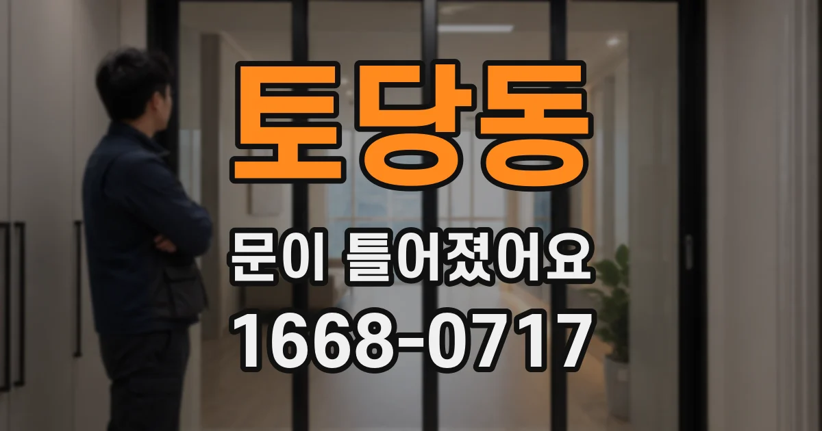 토당동 문이 틀어졌어요