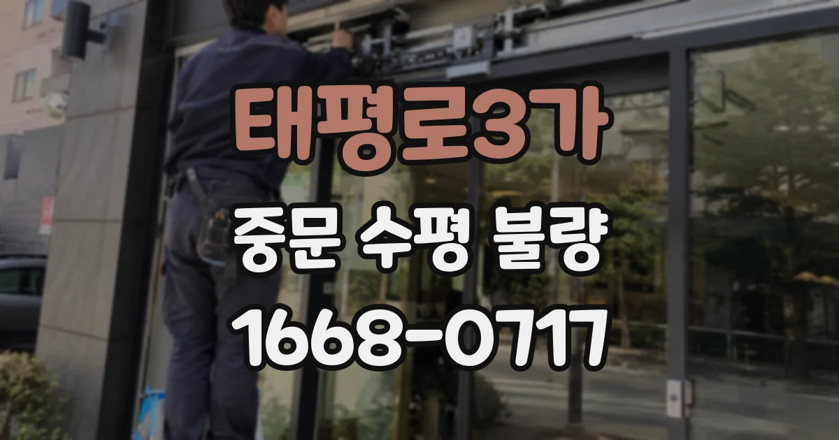 태평로3가 중문 수평 불량