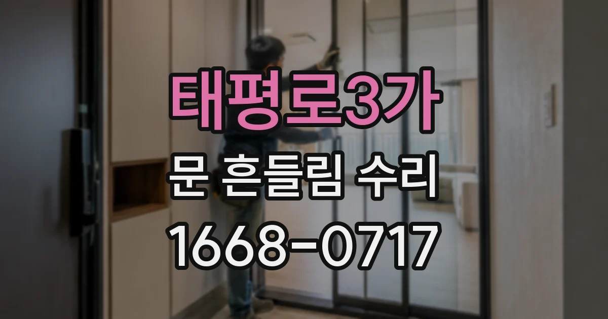 태평로3가 문 흔들림 수리