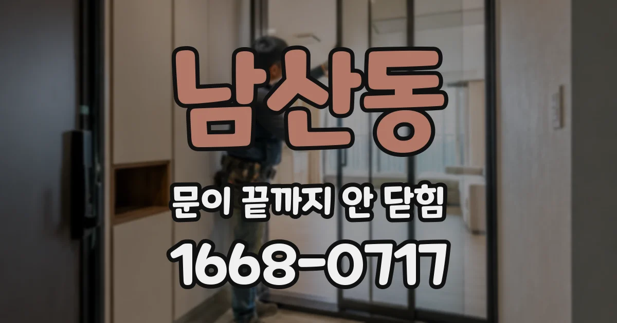 남산동 문이 끝까지 안 닫힘