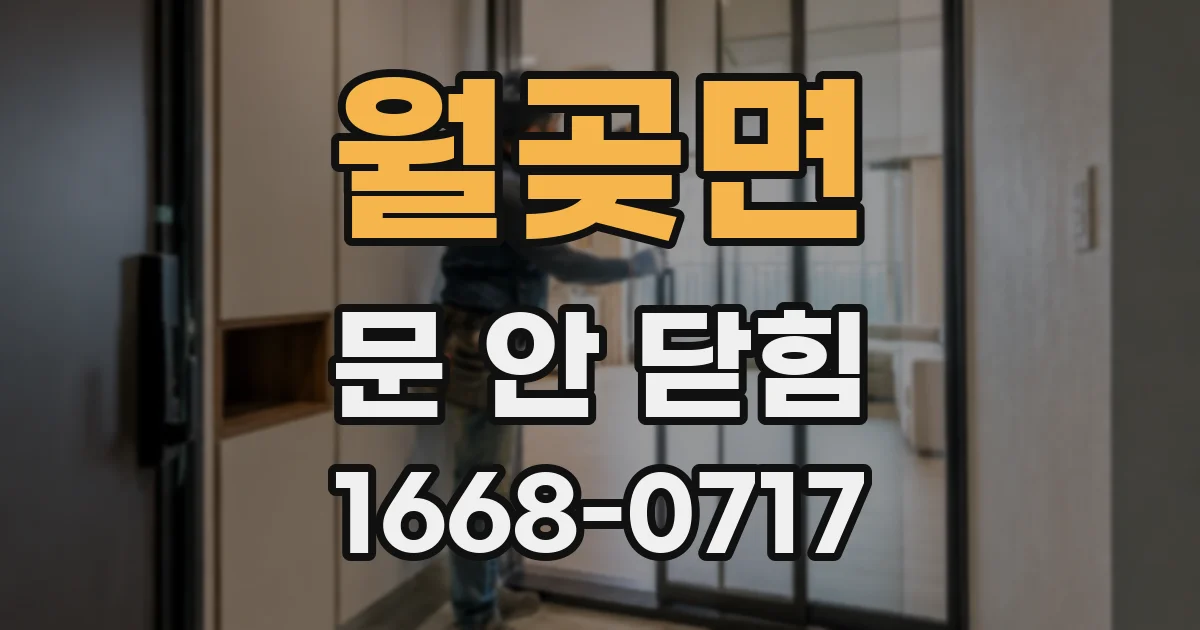 월곶면 문 안 닫힘