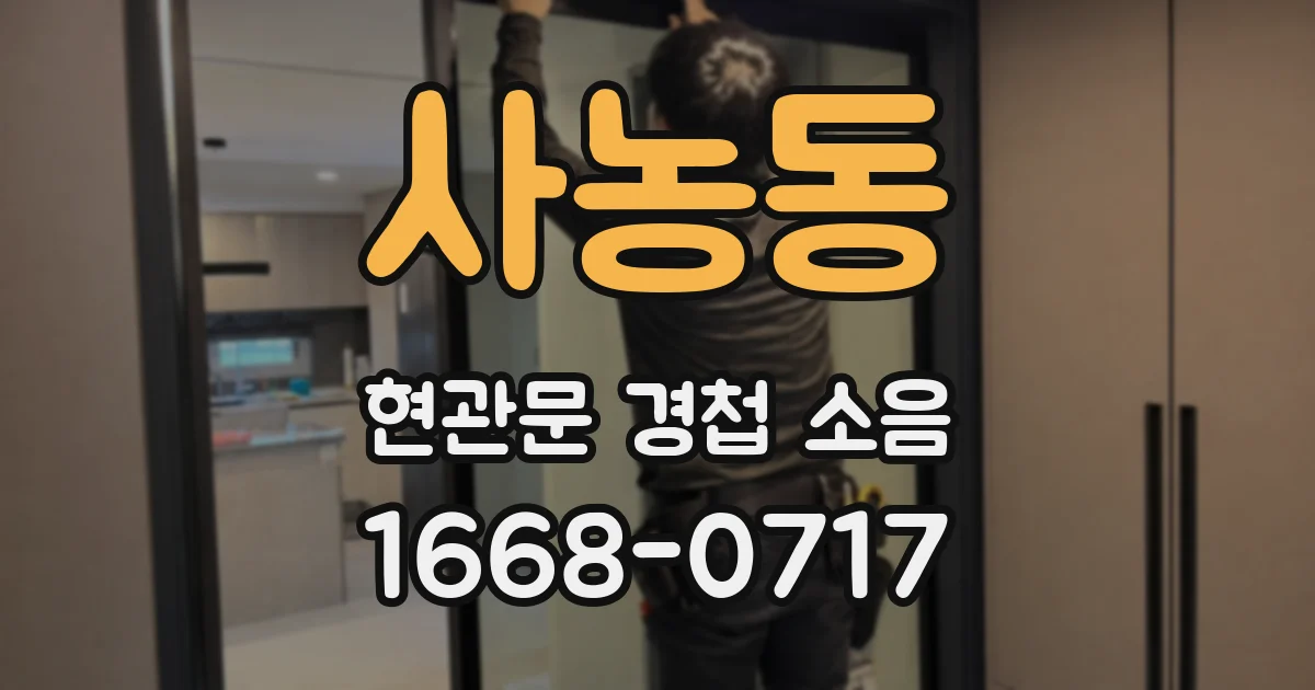 사농동 현관문 경첩 소음