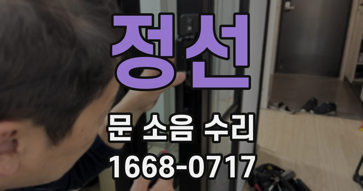 정선 문 소음 수리