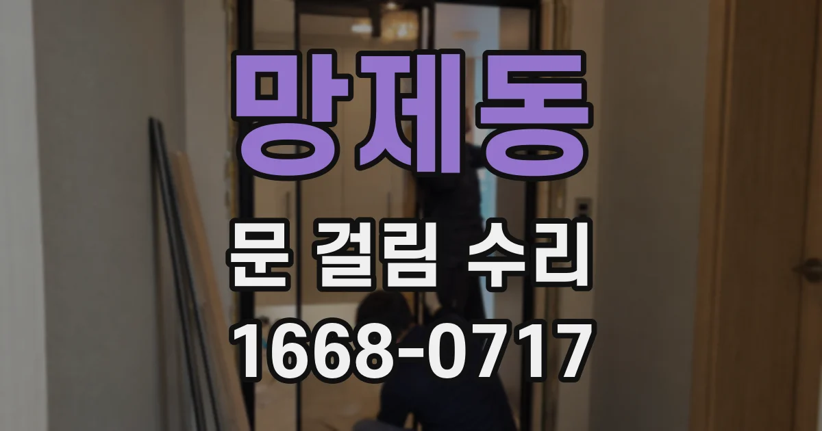 망제동 문 걸림 수리