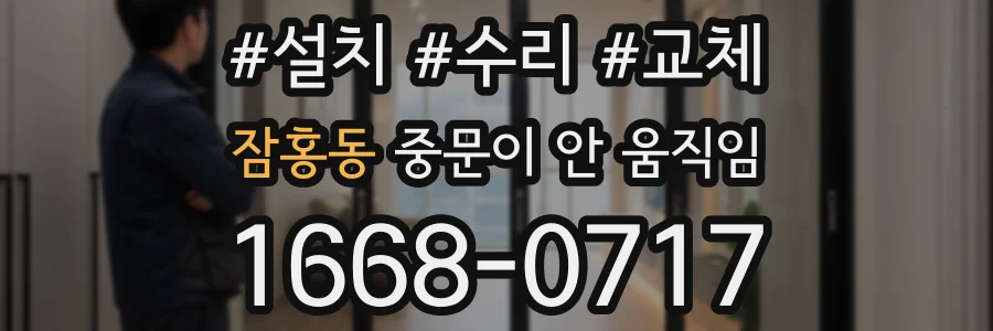 잠홍동 중문이 안 움직임