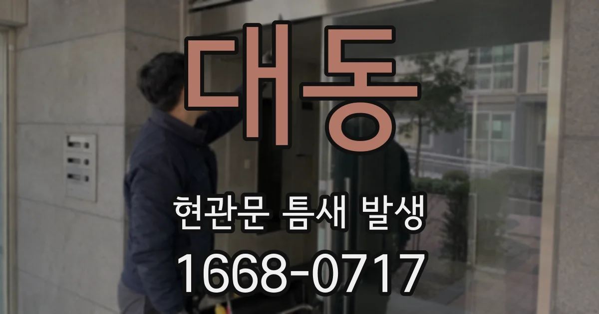 대동 현관문 틈새 발생