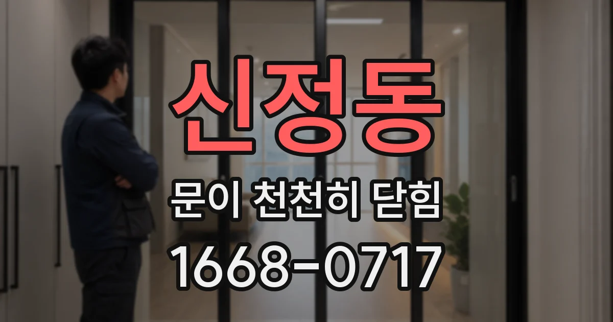 신정동 문이 천천히 닫힘