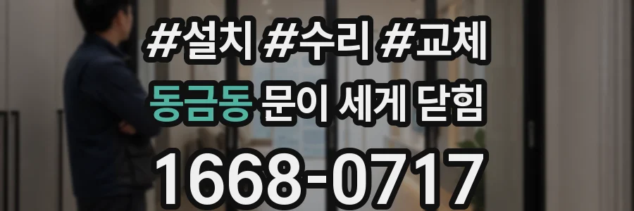 동금동 문이 세게 닫힘