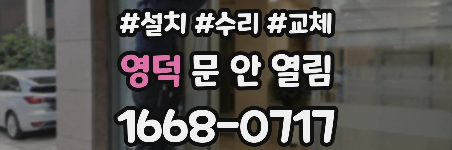 영덕 문 안 열림