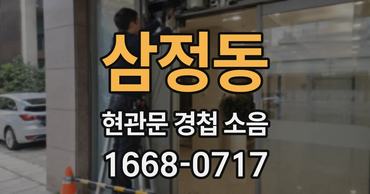 삼정동 현관문 경첩 소음