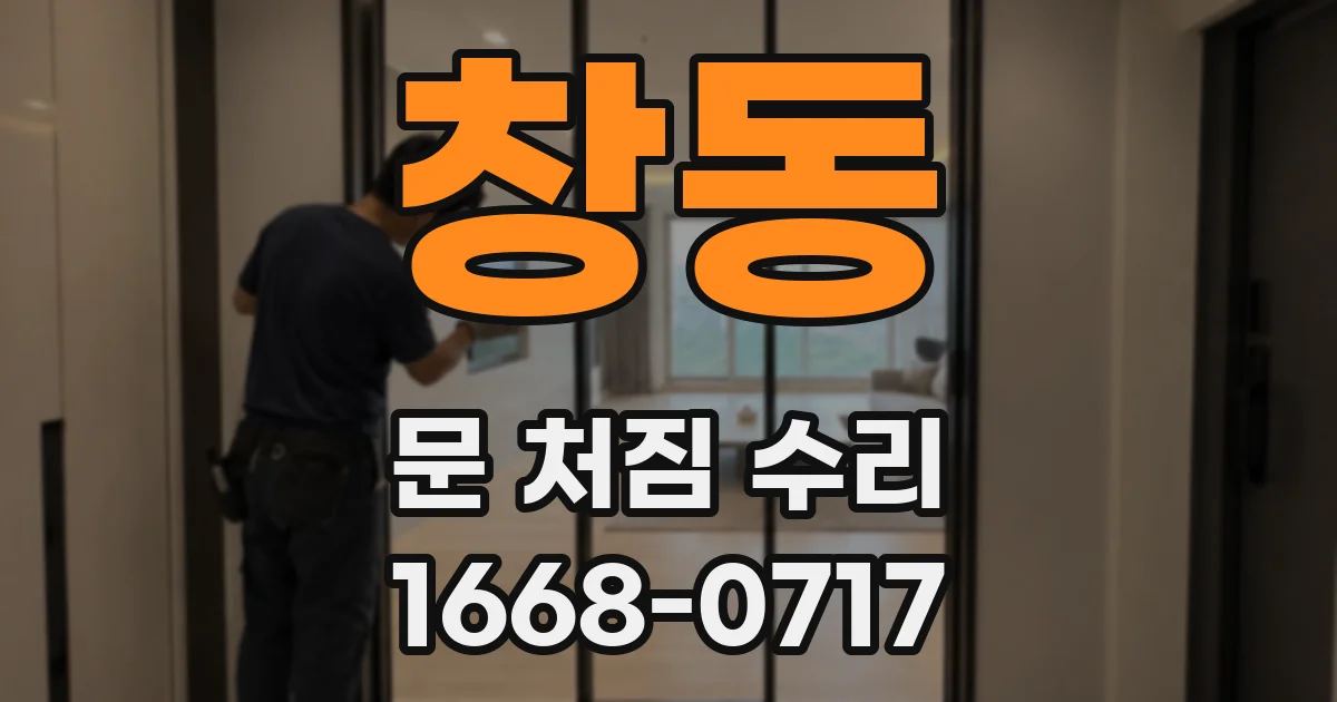 창동 문 처짐 수리