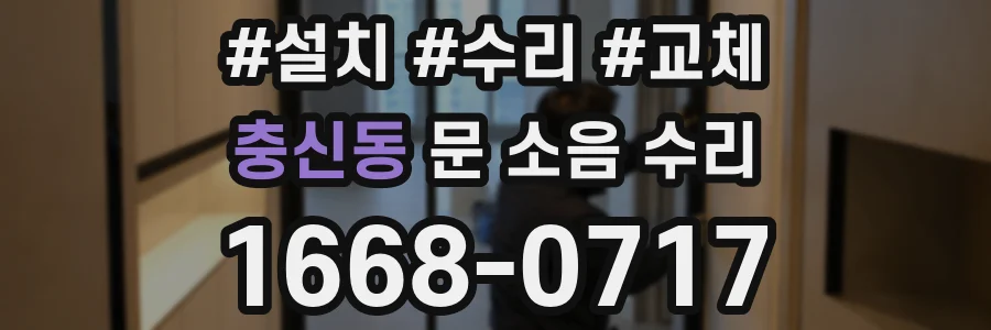 충신동 문 소음 수리