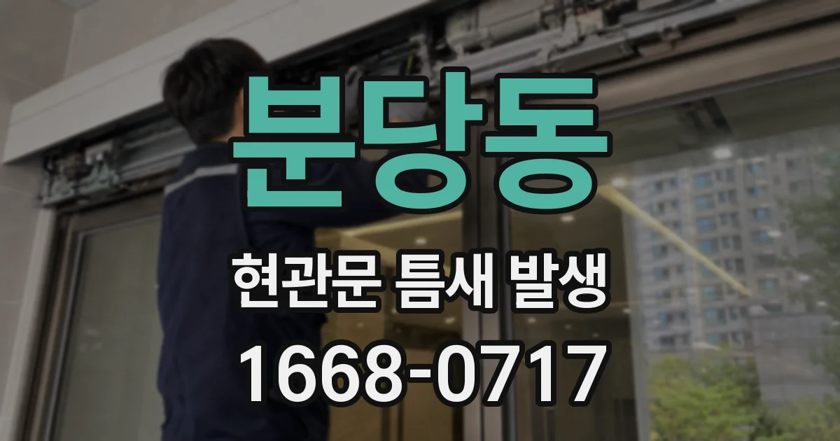 분당동 현관문 틈새 발생