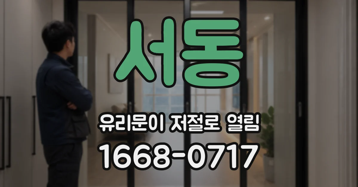 서동 유리문이 저절로 열림