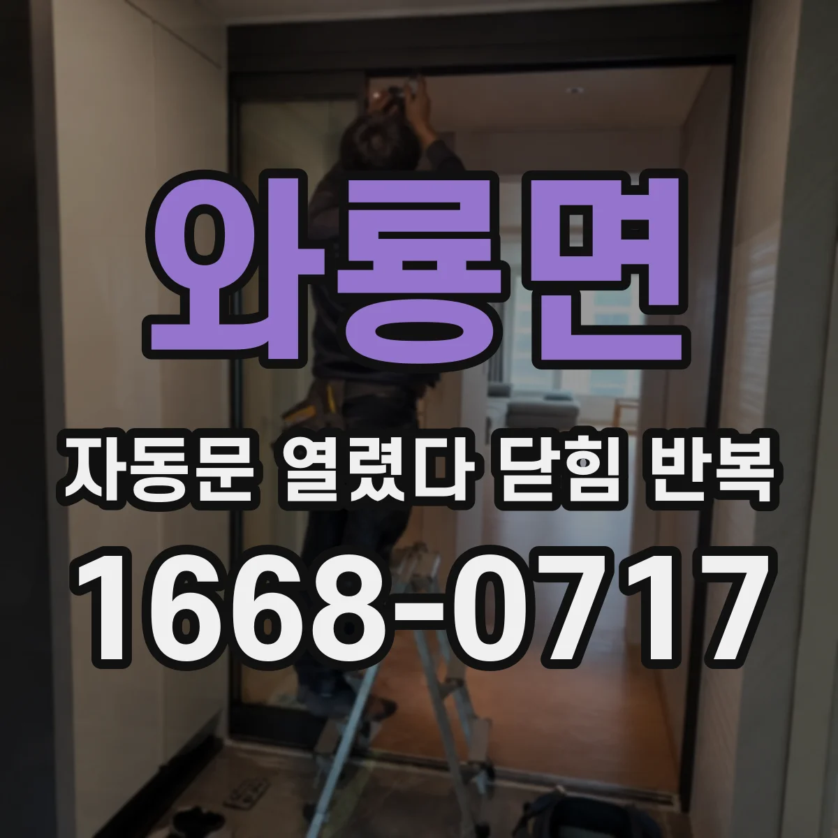 와룡면 자동문 열렸다 닫힘 반복