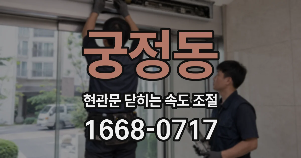 궁정동 현관문 닫히는 속도 조절