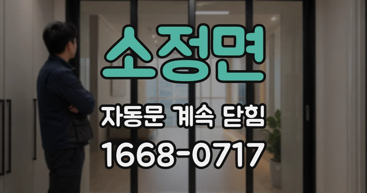 소정면 자동문 계속 닫힘