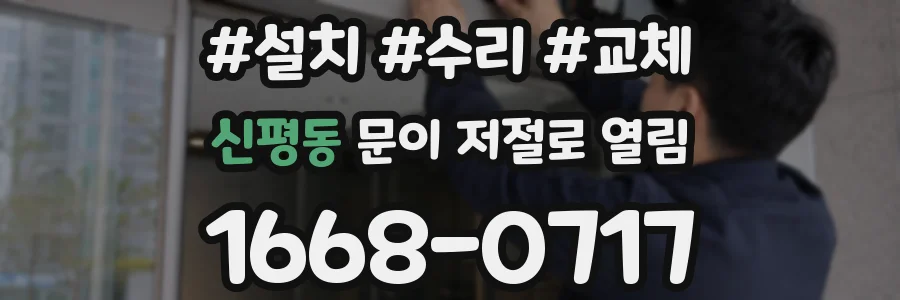 신평동 문이 저절로 열림