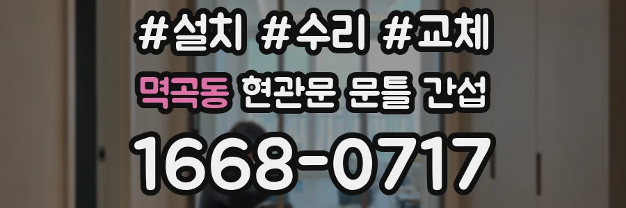 멱곡동 현관문 문틀 간섭