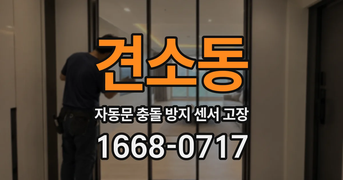 견소동 자동문 충돌 방지 센서 고장