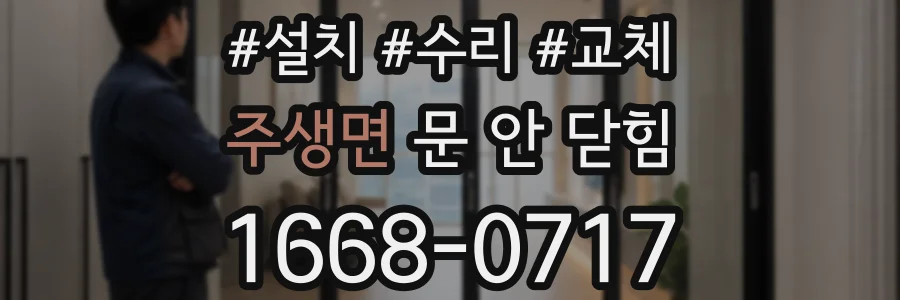 주생면 문 안 닫힘