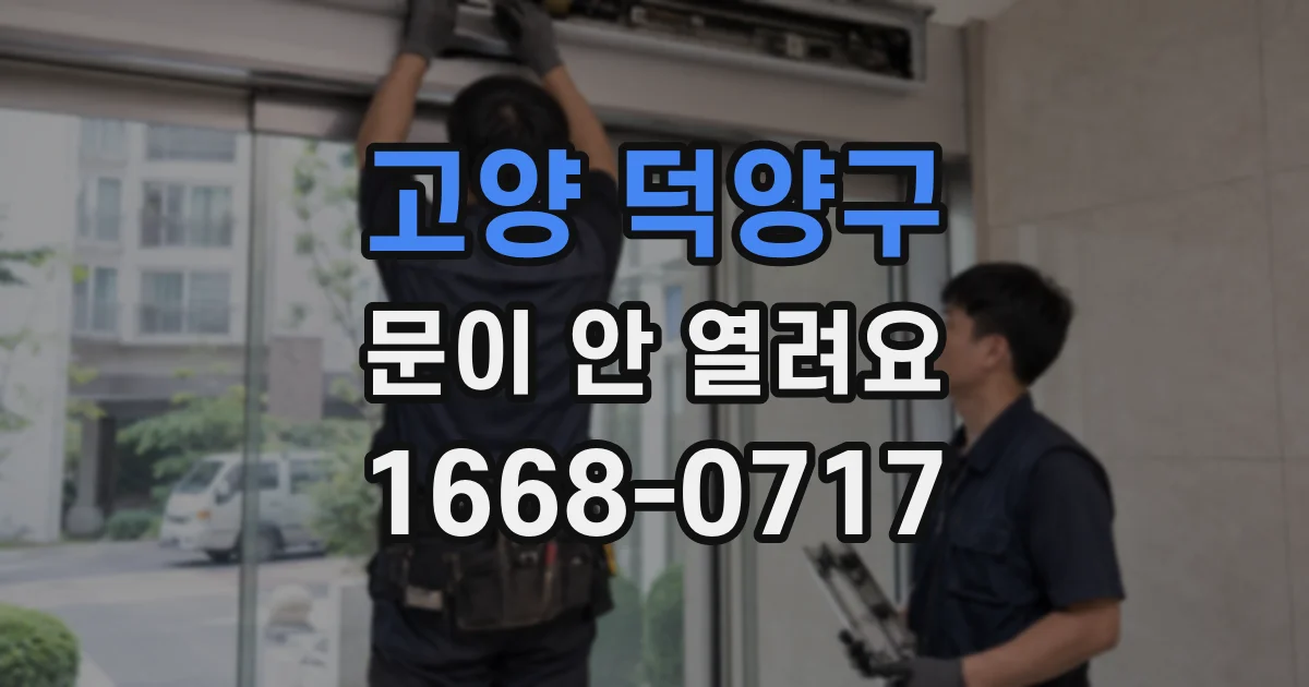 고양 덕양구 문이 안 열려요
