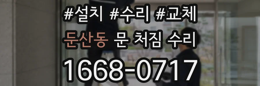 둔산동 문 처짐 수리
