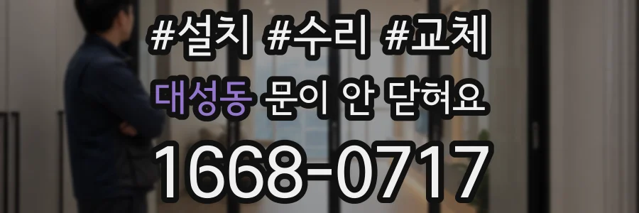 대성동 문이 안 닫혀요