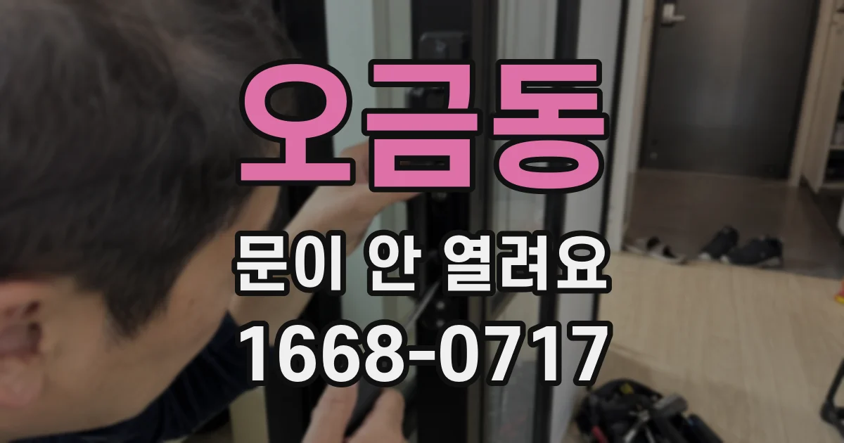 오금동 문이 안 열려요