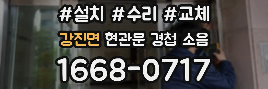 강진면 현관문 경첩 소음