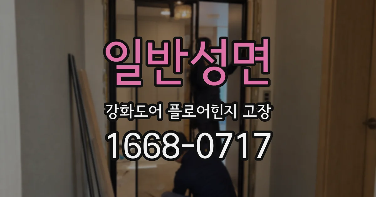 일반성면 강화도어 플로어힌지 고장