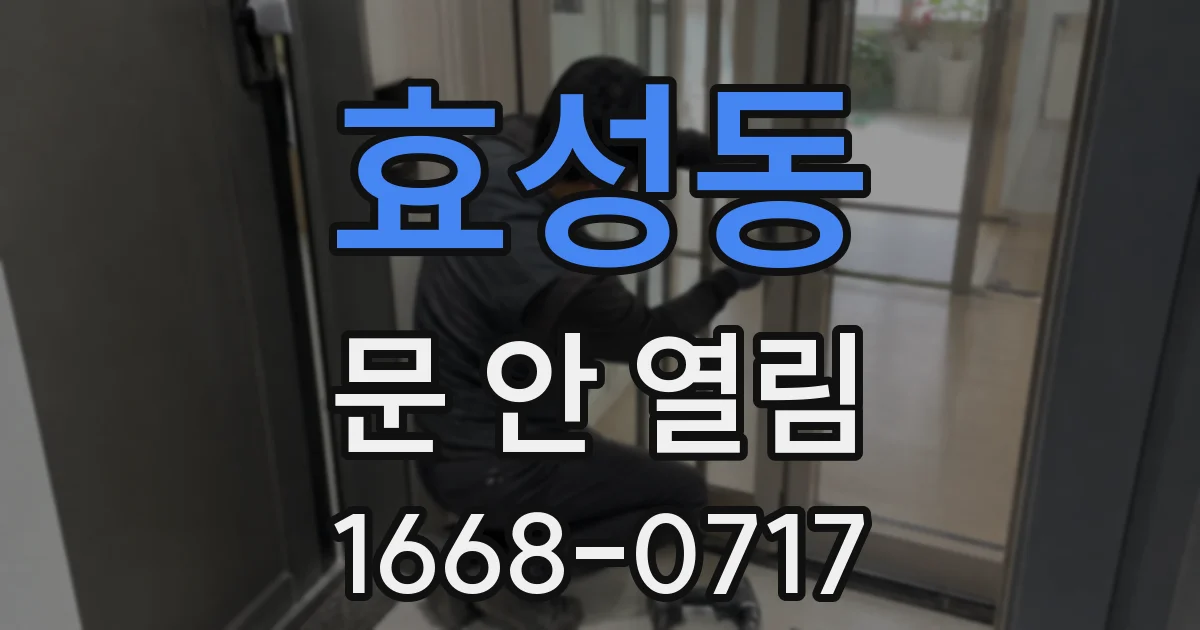 효성동 문 안 열림