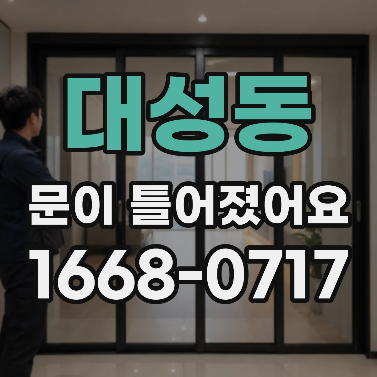 대성동 문이 틀어졌어요
