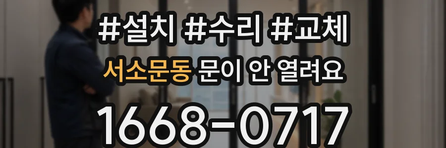 서소문동 문이 안 열려요