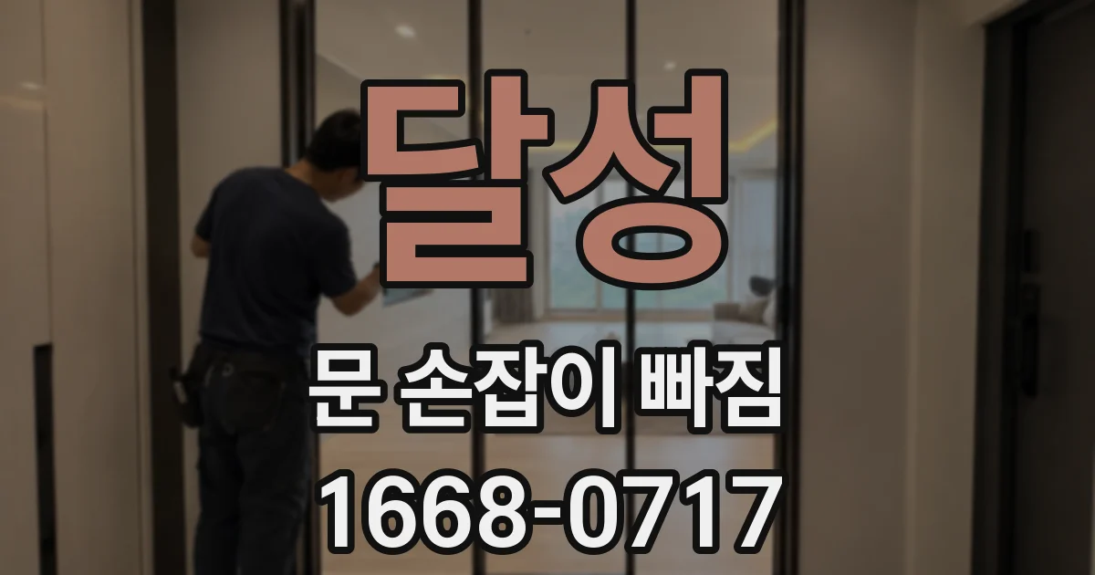 달성 문 손잡이 빠짐
