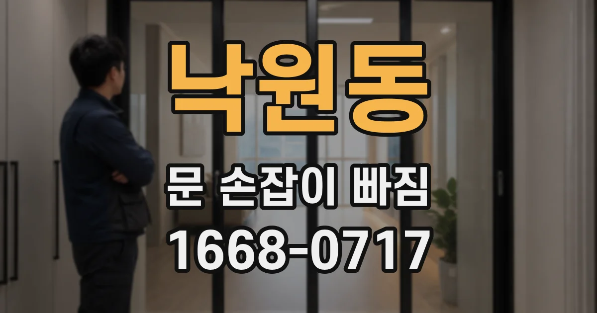 낙원동 문 손잡이 빠짐