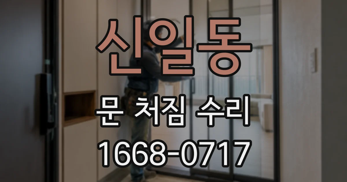 신일동 문 처짐 수리