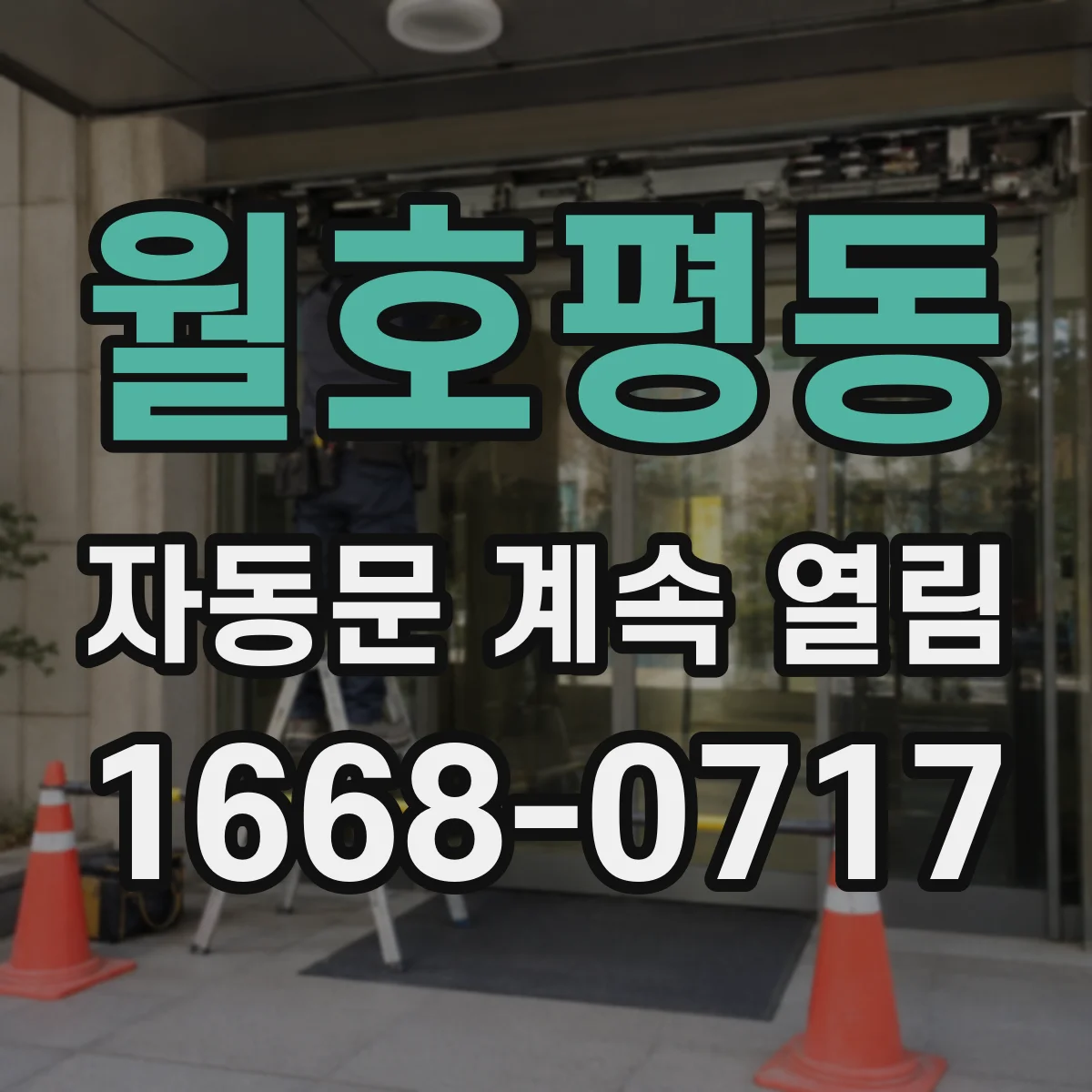 월호평동 자동문 계속 열림