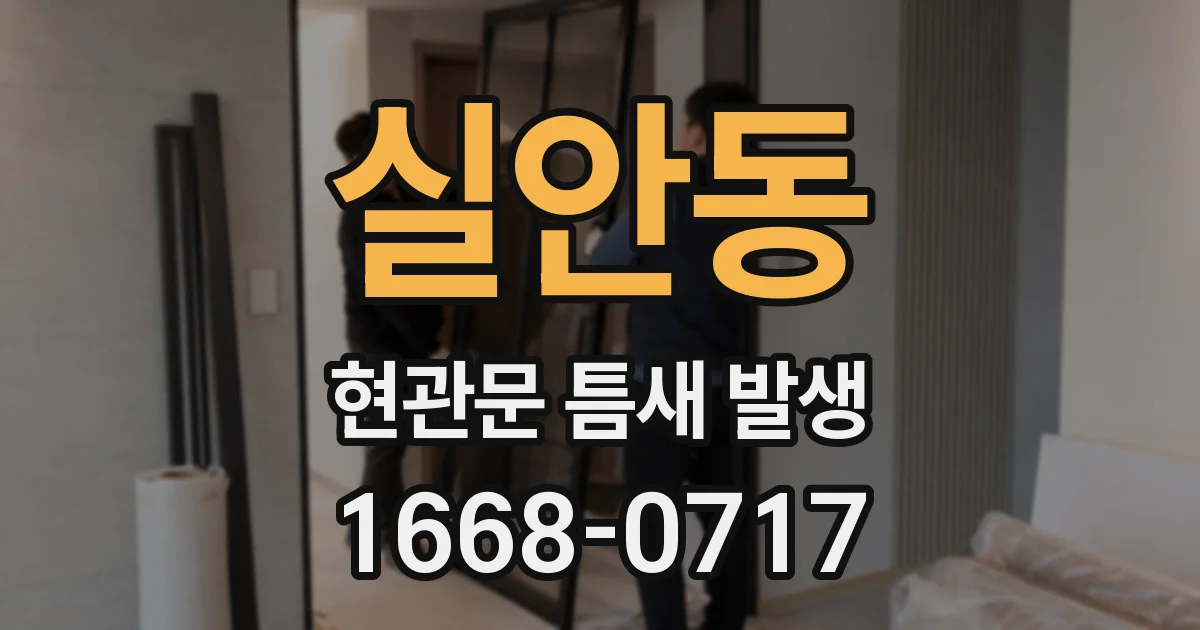 실안동 현관문 틈새 발생