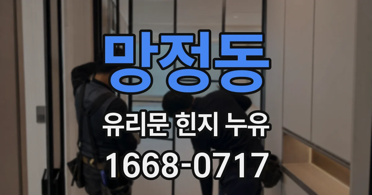 망정동 유리문 힌지 누유