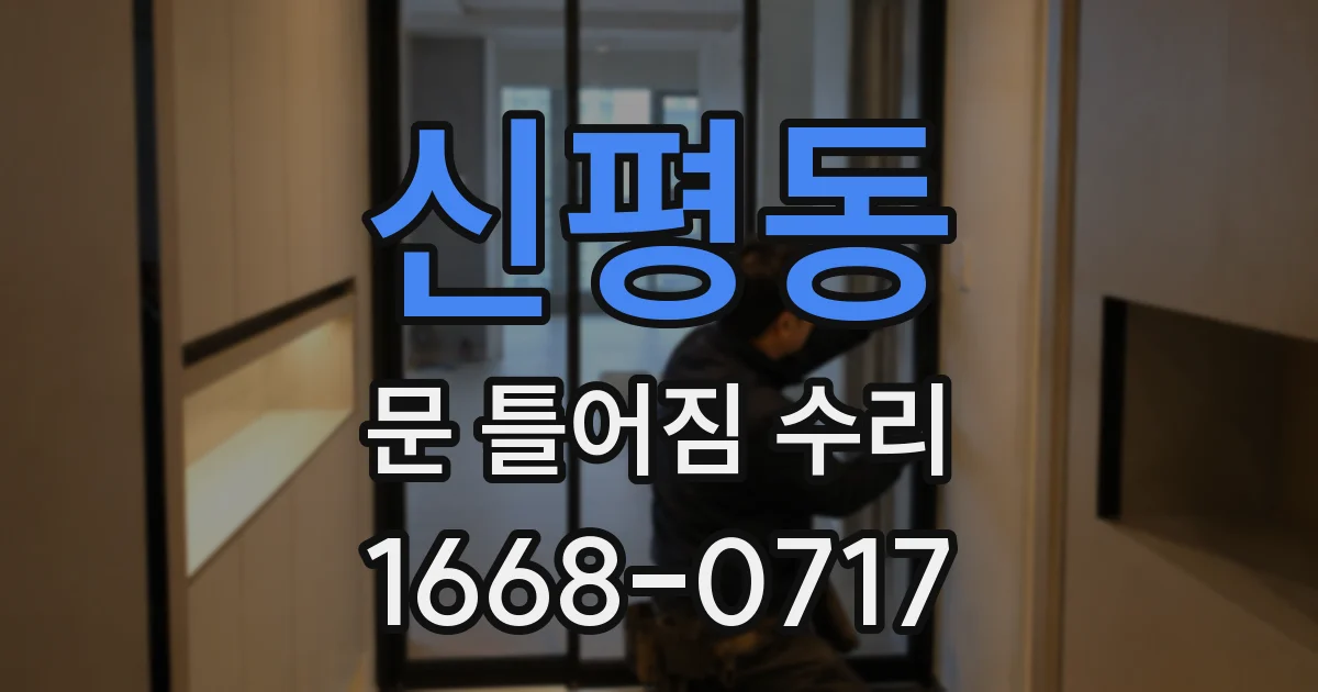신평동 문 틀어짐 수리