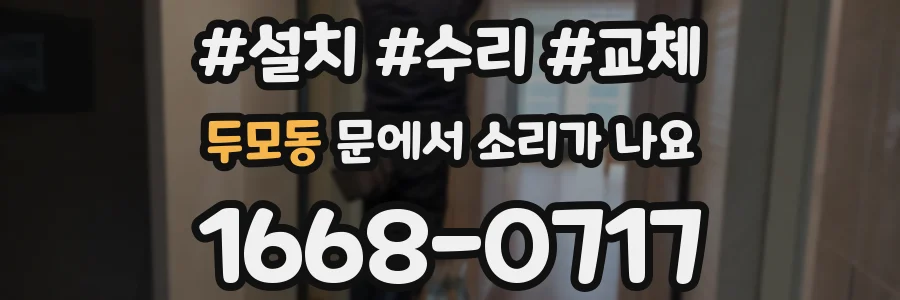 두모동 문에서 소리가 나요