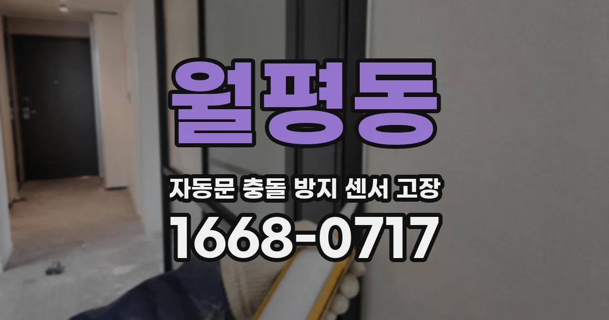 월평동 자동문 충돌 방지 센서 고장