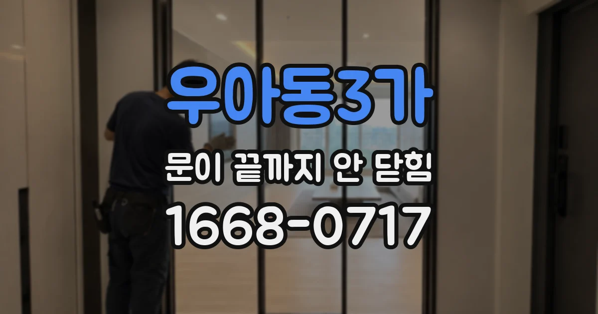 우아동3가 문이 끝까지 안 닫힘