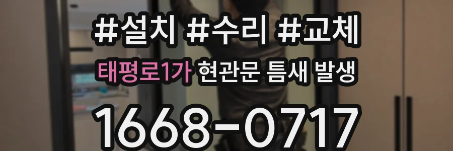 태평로1가 현관문 틈새 발생