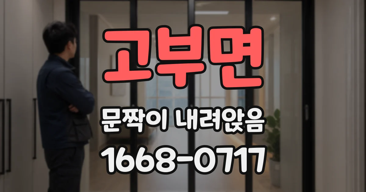 고부면 문짝이 내려앉음